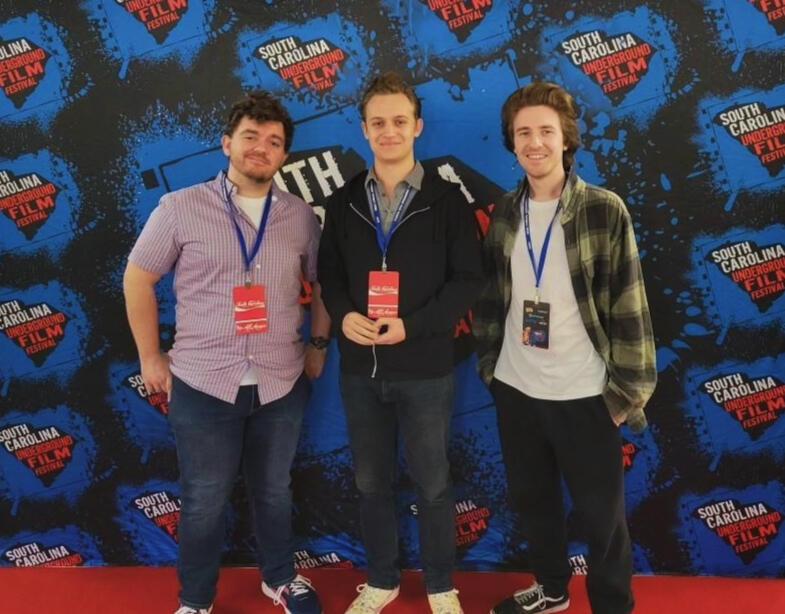 Will Brady, JoJo Scanlon, and Michael Szalkiewicz on the SCUFF Red Carpet