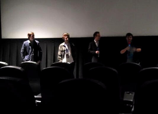 Harry Barnes, Michael Szalkiewicz, JoJo Scanlon, and Will Brady on-stage for the Animation Block Q&A at SCUFF